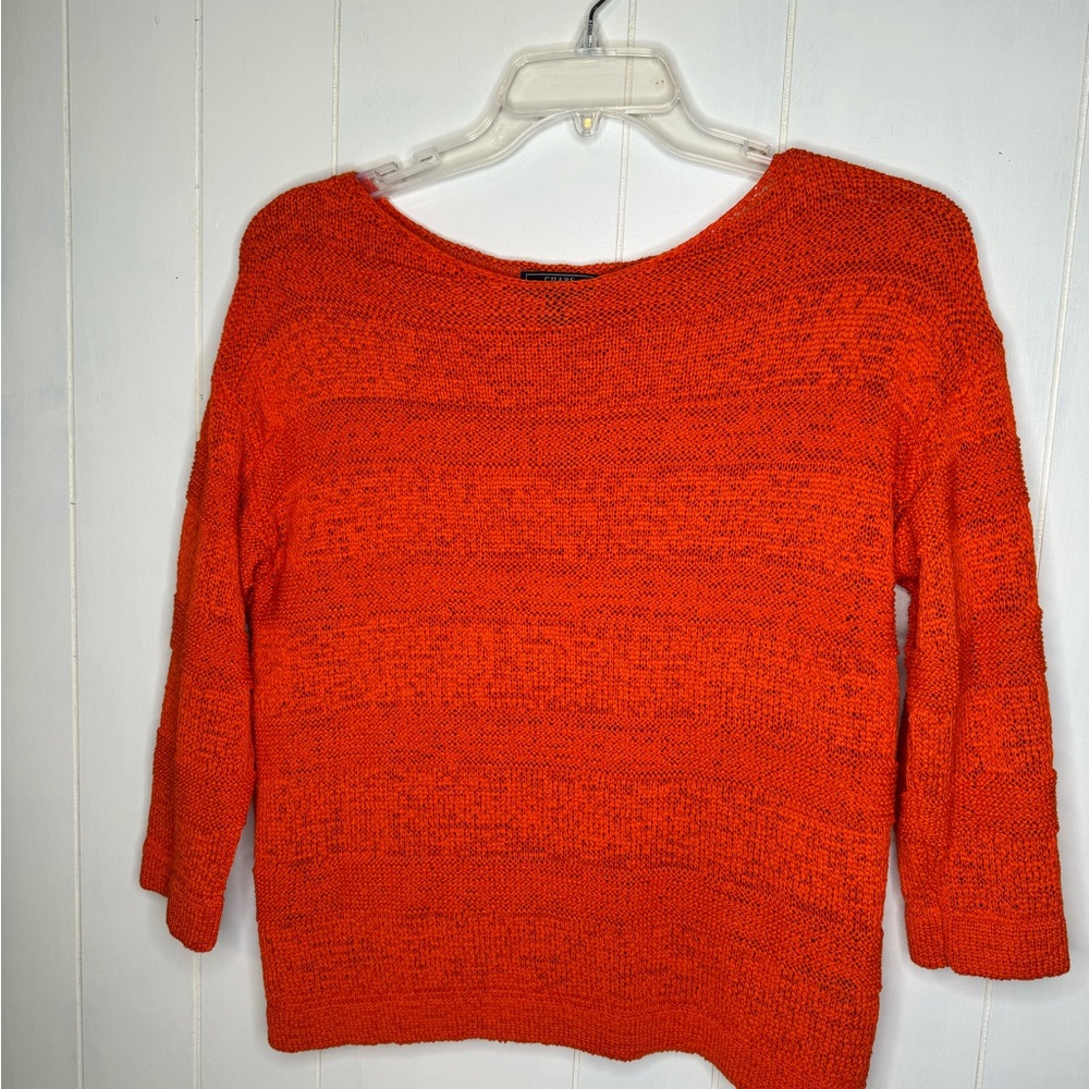 Chaps polo Orange loose weave lightweight sweater in size XL